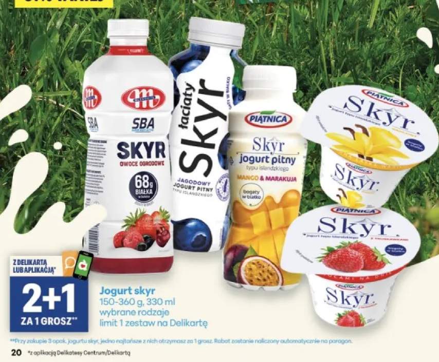 Jogurt skyr Mlekovita SBA owoce ogrodowe +2 warianty