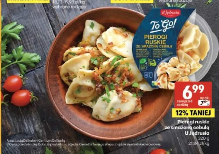 Pierogi ruskie ze smażoną cebulą U Jędrusia