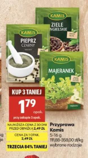 Pieprz czarny mielony Kamis +2 warianty