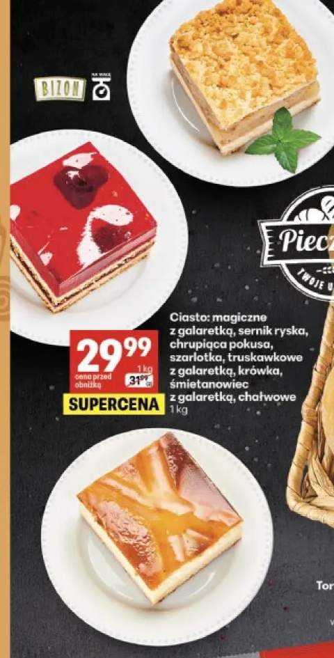 Ciasto sernik ryska Bizon +5 wariantów