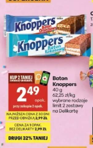Baton Knoppers Orzechowy +1 wariant