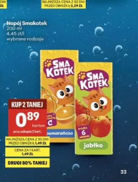 Napój Smakotek Pomarańcza +1 wariant