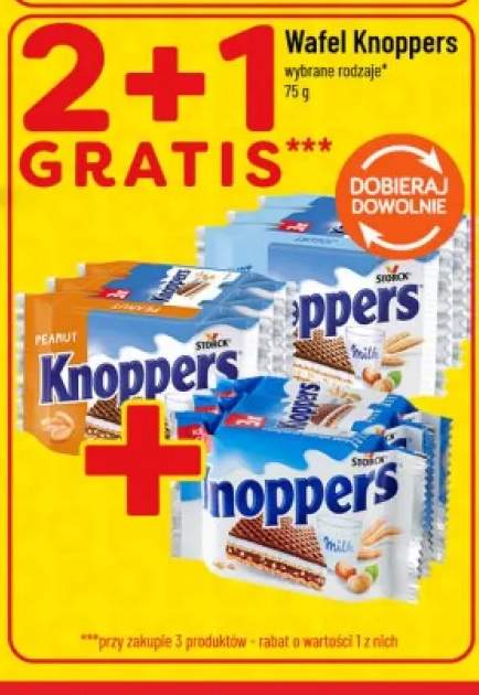Wafel Knoppers Milk 3-pak +1 wariant