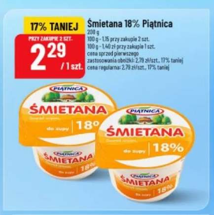 Śmietana 18% Piątnica