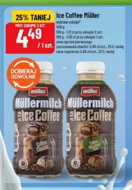 Kawa mrożona Müller Müllermilch à la Ice Coffee Classic +1 wariant