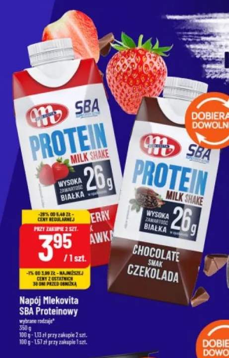 Napój proteinowy Mlekovita SBA o smaku owoców leśnych