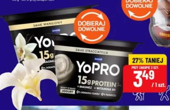 Jogurt proteinowy Danone YoPro waniliowy +1 wariant