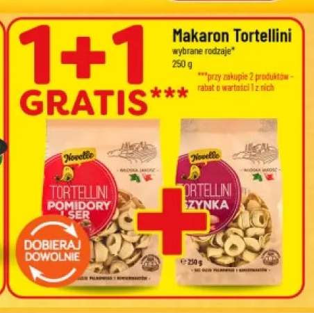 Makaron Tortellini Novelle pomidory i ser +1 wariant