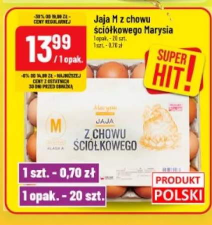 Jaja M z chowu ściółkowego Marysia