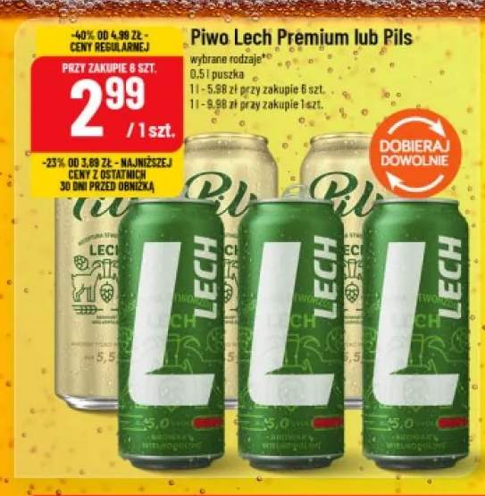 Piwo Lech Premium +1 wariant