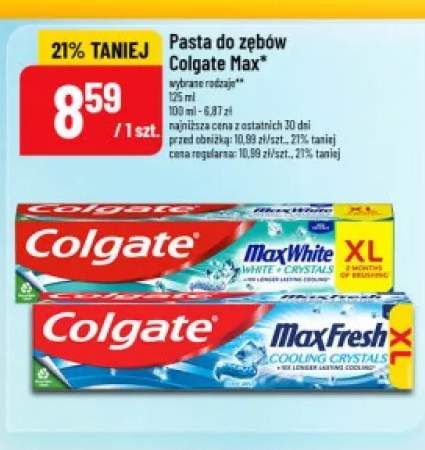Pasta do zębów Colgate Max White Crystals +1 wariant