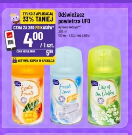 Odświeżacz powietrza UFO Lily of the Valley +2 warianty