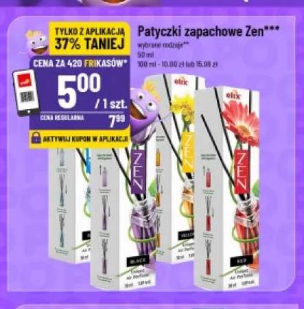 Patyczki zapachowe elix Zen Black