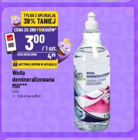 Woda demineralizowana Mill clean