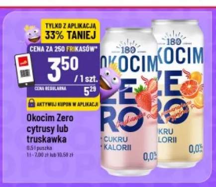 Piwo bezalkoholowe Okocim Zero cytrusy