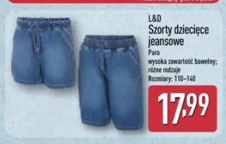 Szorty dziecięce jeansowe L&D