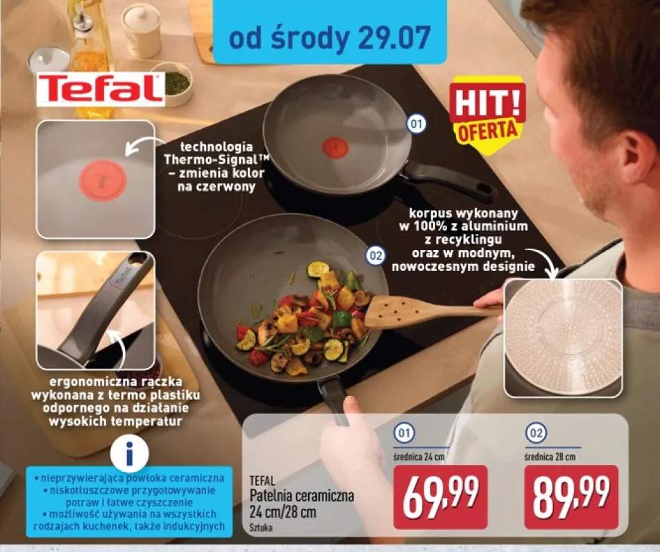 Patelnia ceramiczna Tefal 28 cm +1 wariant