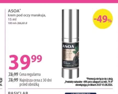 Krem pod oczy marakuja Asoa