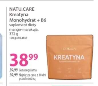 Kreatyna Monohydrat + B6 suplement diety mango-marakuja Natu.Care