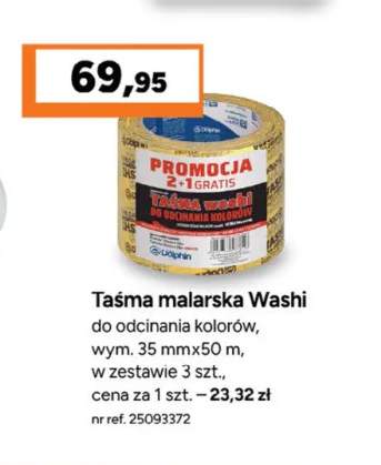Taśma malarska Washi Dolphin 3-pak