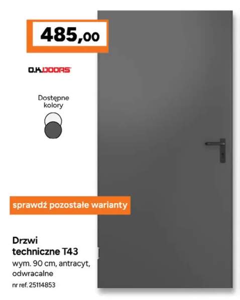 Drzwi techniczne O.K. Doors T43