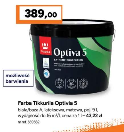 Farba Tikkurila Optiva 5 biała
