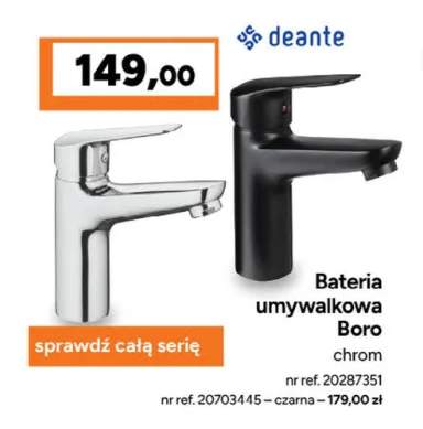 Bateria umywalkowa Boro Deante chrom