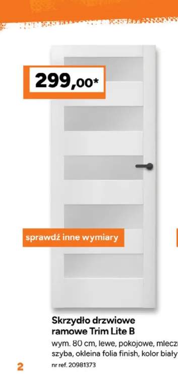 Skrzydło drzwiowe ramowe Porta Trim Lite B