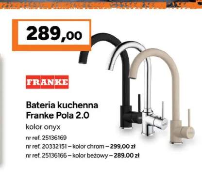 Bateria kuchenna Franke Pola 2,0 onyx +2 warianty