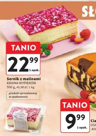 Sernik z malinami Kraina Wypieków