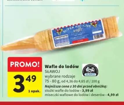 Stożki wafle do lodów Sławoj +1 wariant