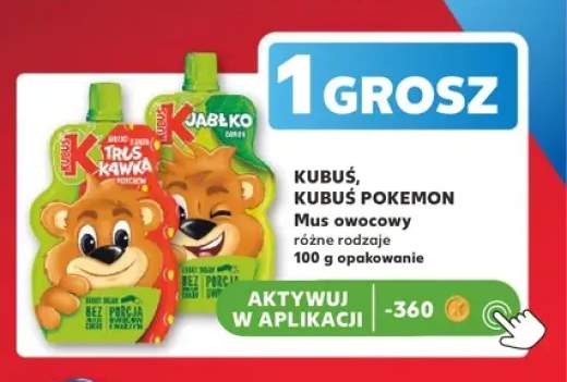 Mus owocowy Kubuś Truskawka +1 wariant