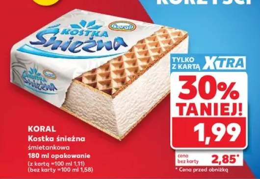 Kostka śnieżna śmietankowa Koral