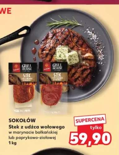 Stek z udźca wołowego w marynacie bałkańskiej Sokołów
