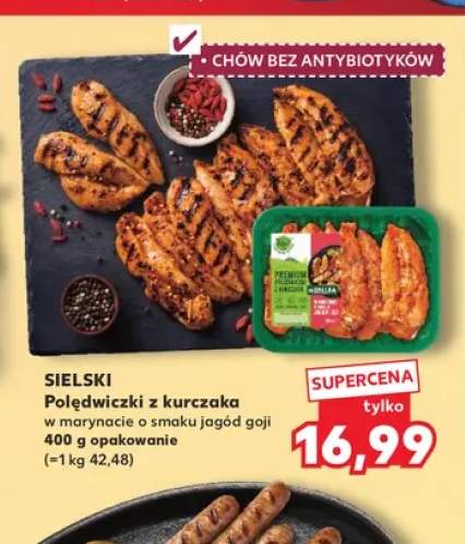 Polędwiczki z kurczaka w marynacie o smaku jagód goji Sielski
