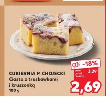 Ciasto z truskawkami i kruszonką Cukiernia P. Chojecki