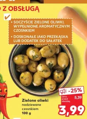 Zielone oliwki nadziewane czosnkiem