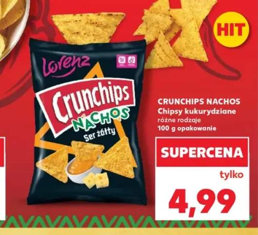 Chipsy kukurydziane Crunchips Nachos