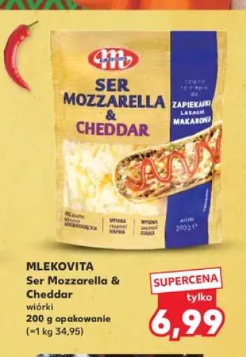 Ser Mozzarella & Cheddar wiórki Mlekovita