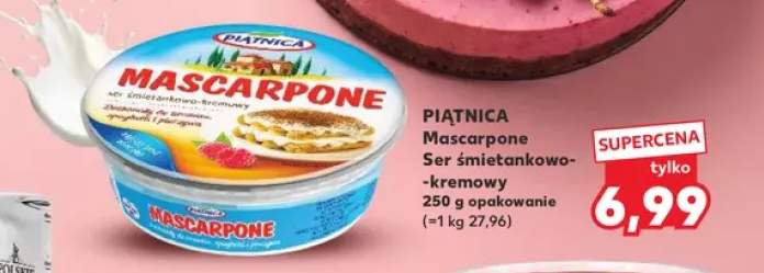Ser mascarpone śmietankowo-kremowy Piątnica