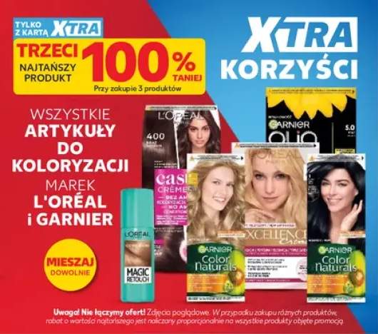 Artykuły do koloryzacji włosów L'Oréal i Garnier +4 warianty