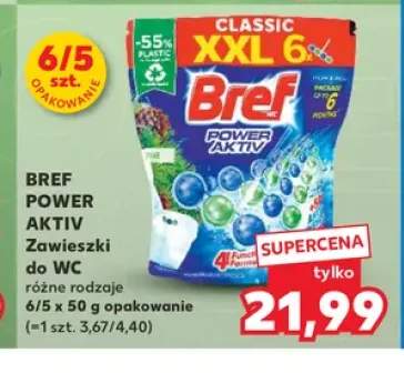 Zawieszki do WC Bref Power Aktiv 6-pak +1 wariant