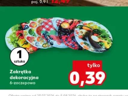 Zakrętka dekoracyjna 6-zaczepowa