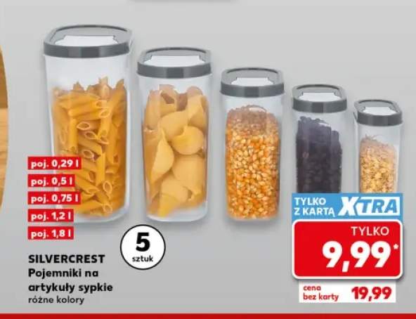 Pojemniki na artykuły sypkie Silvercrest 5-pak