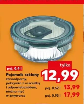 Pojemnik szklany żaroodporny okrągły 0,4 l