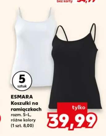 Koszulki na ramiączkach damskie Esmara 5-pak