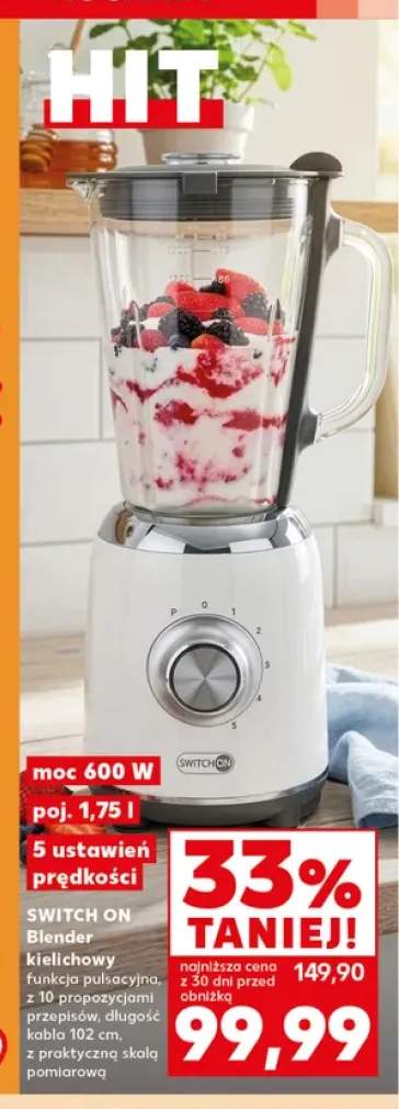 Blender kielichowy Switch On 1,75 l
