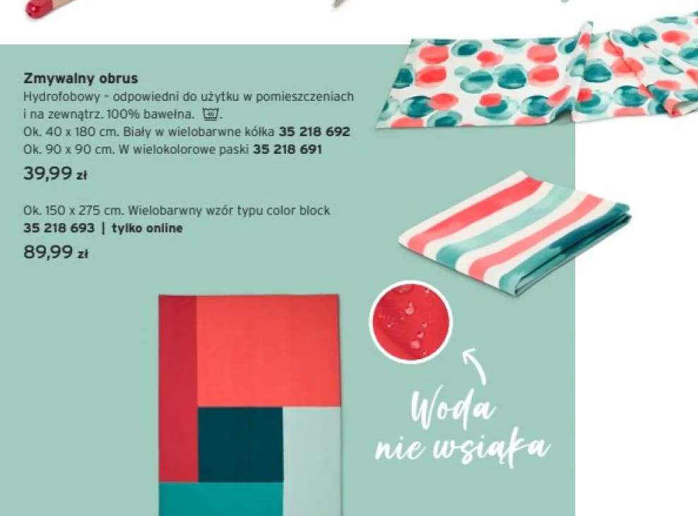 Zmywalny obrus Tchibo 40x180 cm