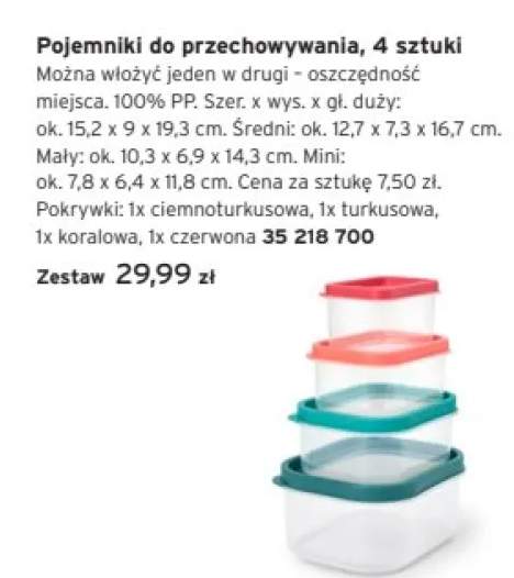 Pojemniki do przechowywania 4-pak