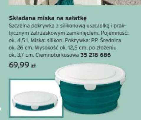 Składana miska na sałatkę